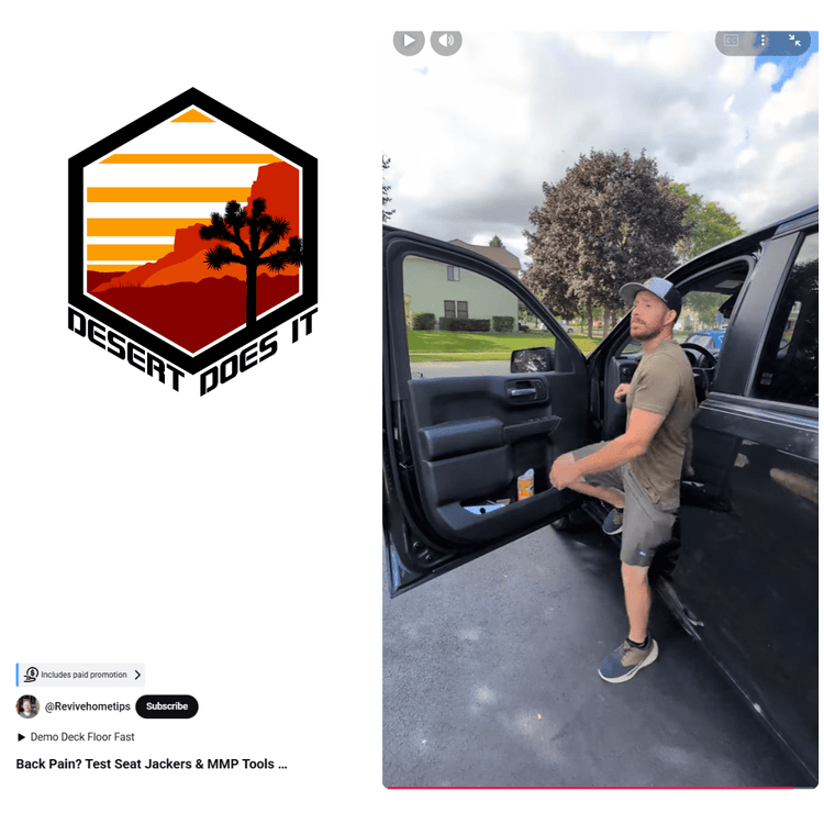 Home Upgrade Pro Jon Irwin Puts Seat Jackers® to the Test - Desert Does It